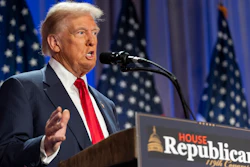 President-elect Donald Trump at a meeting of the House GOP conference, Washington, Nov. 13, 2024.