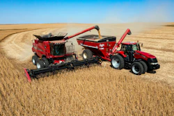 Jason Kwapi operates a combine during soybean harvesting on the Voss farm near Palo, Iowa, Oct. 2, 2024.
