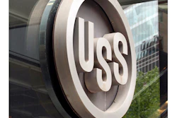 This April 26, 2010, file photo shows the United States Steel logo outside the headquarters building in downtown Pittsburgh.