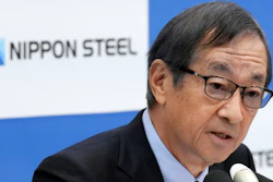 Eiji Hashimoto, chairman and CEO of Nippon Steel Corporation, attends a press conference at their company headquarters Tuesday, Jan. 7, 2025, in Tokyo.