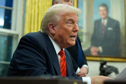 President Trump in the Oval Office at the White House, Feb. 10, 2025.