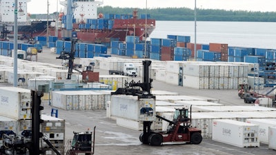 Dockworkers at Port Miami, Oct. 4, 2024.