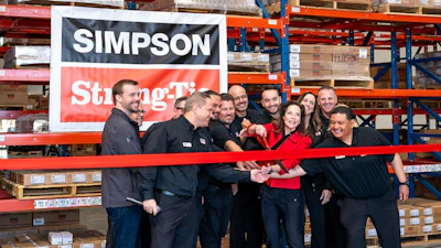 A ribbon-cutting ceremony at Simpson Strong-Tie's new distribution center, Las Vegas, March 18, 2025.