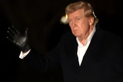 President Trump gestures as he walks across the South Lawn of the White House, March 2, 2025.