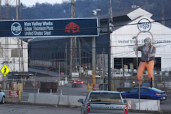 Cars sit parked outside the United States Steel Corporations Edgar Thomson Plant in Braddock, Pa., on Tuesday, March 4, 2025, in Braddock, Pa.