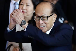 Li Ka-shing, chairman of CK Hutchison Holdings, after the company's annual general meeting in Hong Kong, May 10, 2018.