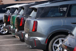 Unsold 2025 Countryman vehicles at a Mini dealership, March 23, 2025, Highlands Ranch, Colo.