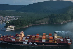 A container ship approaches the port of Santos in Brazil, April 1, 2025.