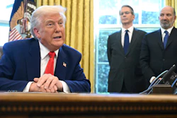 President Trump speaks after signing an executive order in the Oval Office, April 9, 2025.