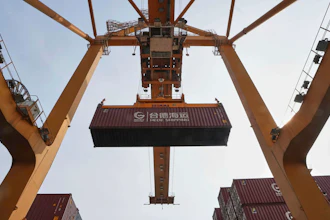 Cranes work on stacks of containers at the Bangkok Port in Bangkok, Thailand, April 10, 2025.