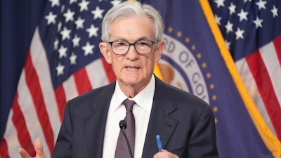 Federal Reserve Chairman Jerome Powell during a news conference following the Federal Open Market Committee meeting, Washington, May 7, 2025.