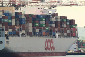 A container ship is moored at the port of the port of New York & New Jersey, Elizabeth, N.J., May 12, 2025.