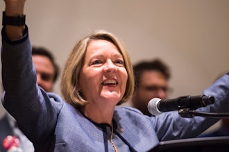 Jane Raybould concedes her bid for U.S. Senate, Nov. 6, 2018, Embassy Suites, Lincoln, Neb.