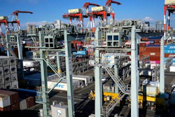Tokyo Container Terminal is seen in Tokyo on Feb. 19, 2025.