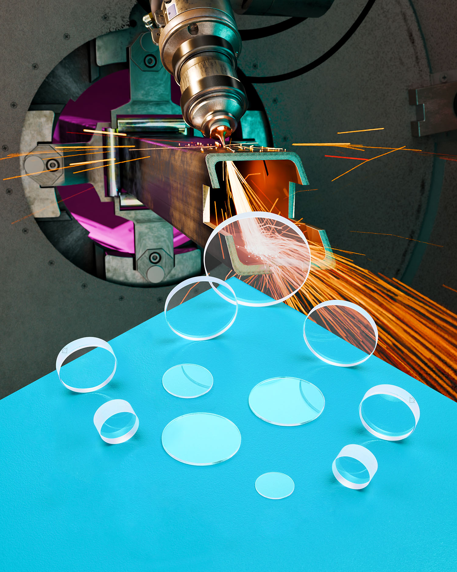 Laser debris shield.