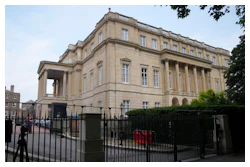 The Lancaster House, where the trade talks between the U.S. and China are taking place, London, June 9, 2025.