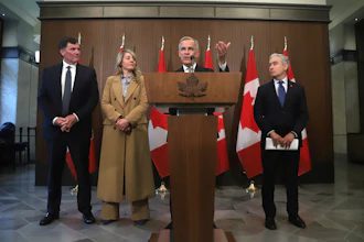 Canada Prime Minister Mark Carney at a press conference on Parliament Hill, Ottawa, June 19, 2025.
