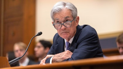Federal Reserve Board Chairman Jerome Powell during a House Committee on Financial Services hearing, June 24, 2025, Washington.