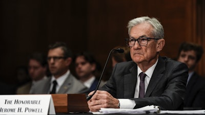Federal Reserve Board Chairman Jerome Powell during a Senate Banking Committee hearing, June 25, 2025, Washington.