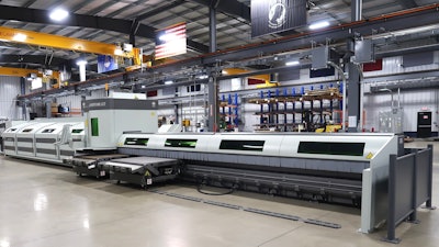 Laser tube cutting machine at Fossil Industries, Hunker, Pa.