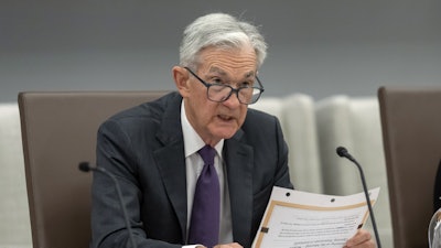 Federal Reserve Chairman Jerome Powell during an open meeting of the Board of Governors at the Federal Reserve, Washington, June 25, 2025.