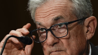 Federal Reserve Board Chairman Jerome Powell listens during a Senate Committee on Banking hearing, June 25, 2025, Capitol Hill.