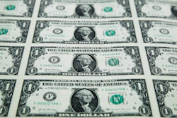 A sheet of new $1 bills at the Bureau of Engraving and Printing, Washington, Nov. 15, 2017.
