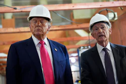 Federal Reserve Chairman Jerome Powell speaks alongside President Trump during a visit to the Federal Reserve, July 24, 2025, Washington.