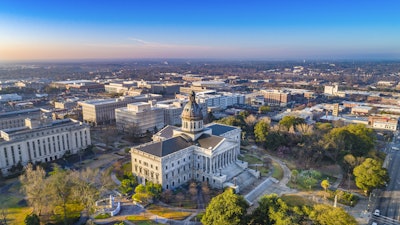 Aerial view of downtown Columbia, S.C.