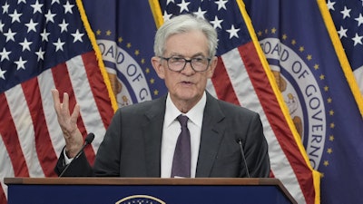 Federal Reserve Chairman Jerome Powell during a news conference, July 30, 2025, Washington.