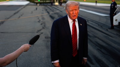 President Trump at Lehigh Valley International Airport, Aug. 3, 2025, Allentown, Pa.