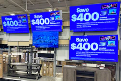 Flat screen TVs displayed at a retail store in Vernon Hills, Ill., Aug. 7, 2025.