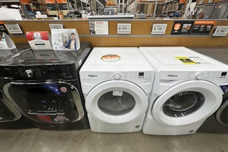 Washers and dryers displayed at a retail store in Vernon Hills, Ill., Aug. 7, 2025.
