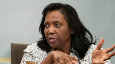 Board of Governors of the Federal Reserve member Lisa Cook at the Federal Reserve building, Sept. 23, 2022, Washington.