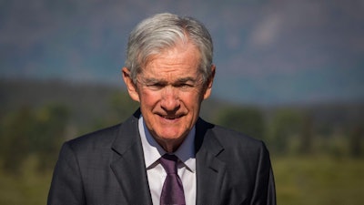 Federal Reserve Chairman Jerome Powell at the Jackson Hole Economic Policy Symposium in Moran, Wyo., Aug. 22, 2025.