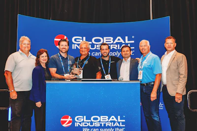 Ballymore Safety Products officials with the Global Industrial 2025 Private Brand Partner of the Year award.