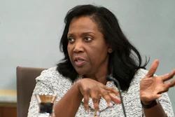 Board of Governors of the Federal Reserve member Lisa Cook speaks at the Federal Reserve building, Washington, Sept. 23, 2022.