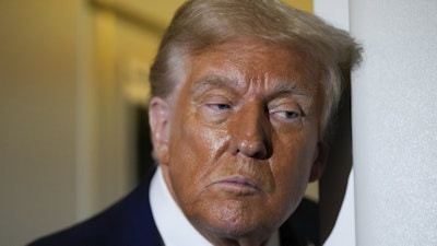 President Donald Trump aboard Air Force One, Sept. 21, 2025.