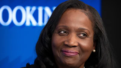 Lisa Cook, a Federal Reserve Board of Governors member, during an event at the Brookings Institution, Nov. 3, 2025, Washington.