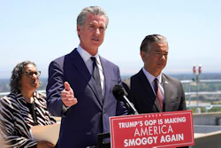 California Gov. Gavin Newsom at a news conference in Sacramento, May 22, 2025.