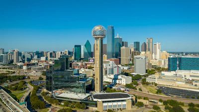 Dallas skyline.