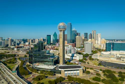 Dallas skyline.