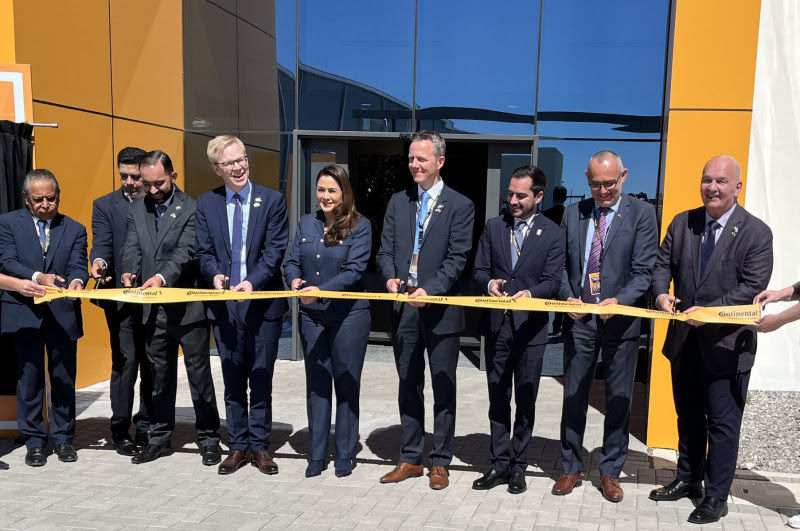 Ribbon-cutting at ContiTech hydraulics plant, Aguascalientes, Mexico.