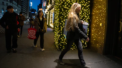 Black Friday Shoppers arrive to Macy's flagship store in New York, Nov. 28, 2025.