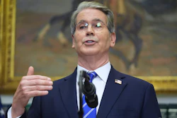 Treasury Secretary Scott Bessent speaks during an event in the Roosevelt Room of the White House, Dec. 2, 2025.