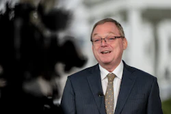 Director of the National Economic Council Kevin Hassett does a television interview at the White House, Dec. 10, 2025.