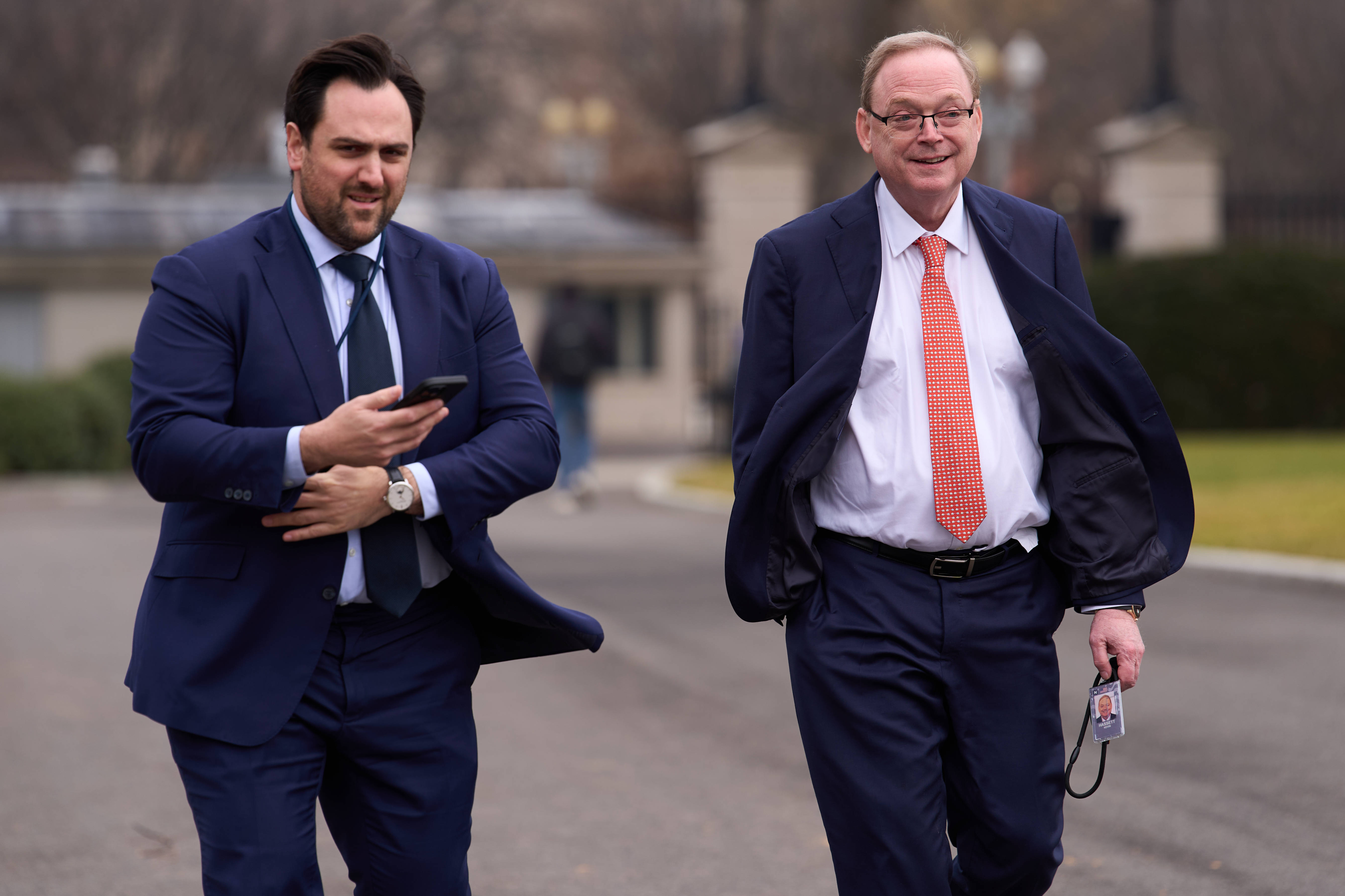 Director of the National Economic Council Kevin Hassett walks to the White House, Jan. 9, 2026.