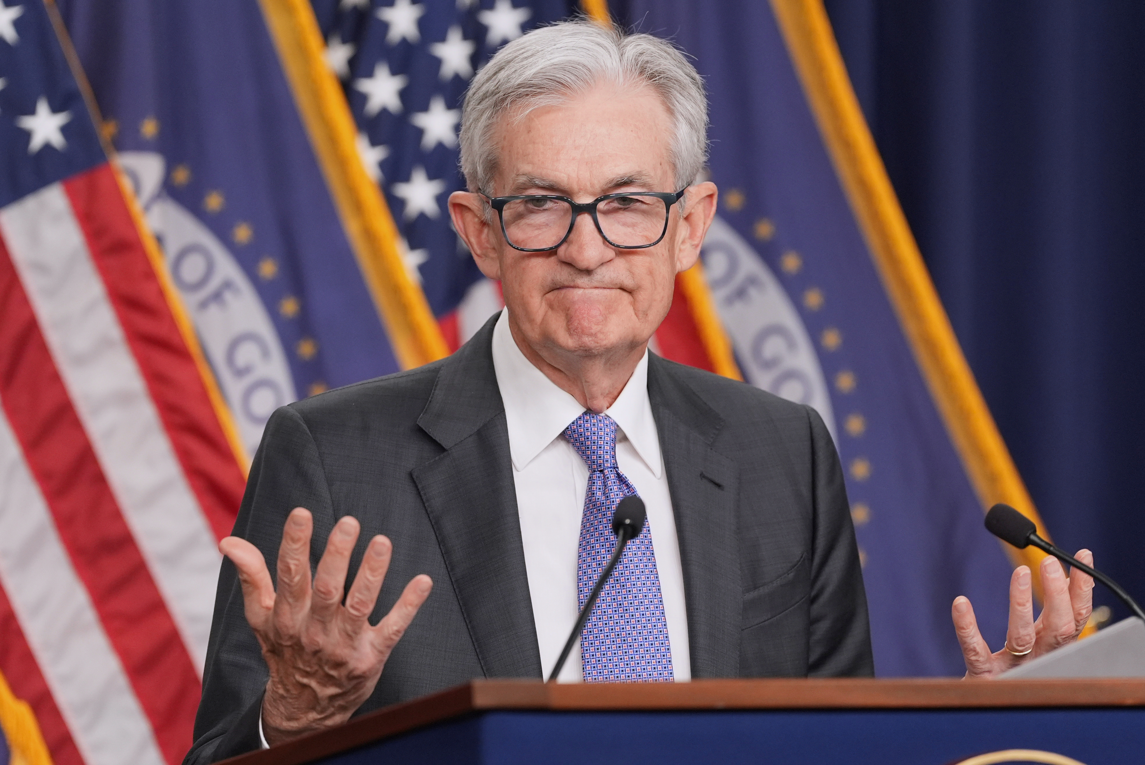 Federal Reserve Chair Jerome Powell speaks at the Federal Reserve, Dec. 10, 2025, Washington.