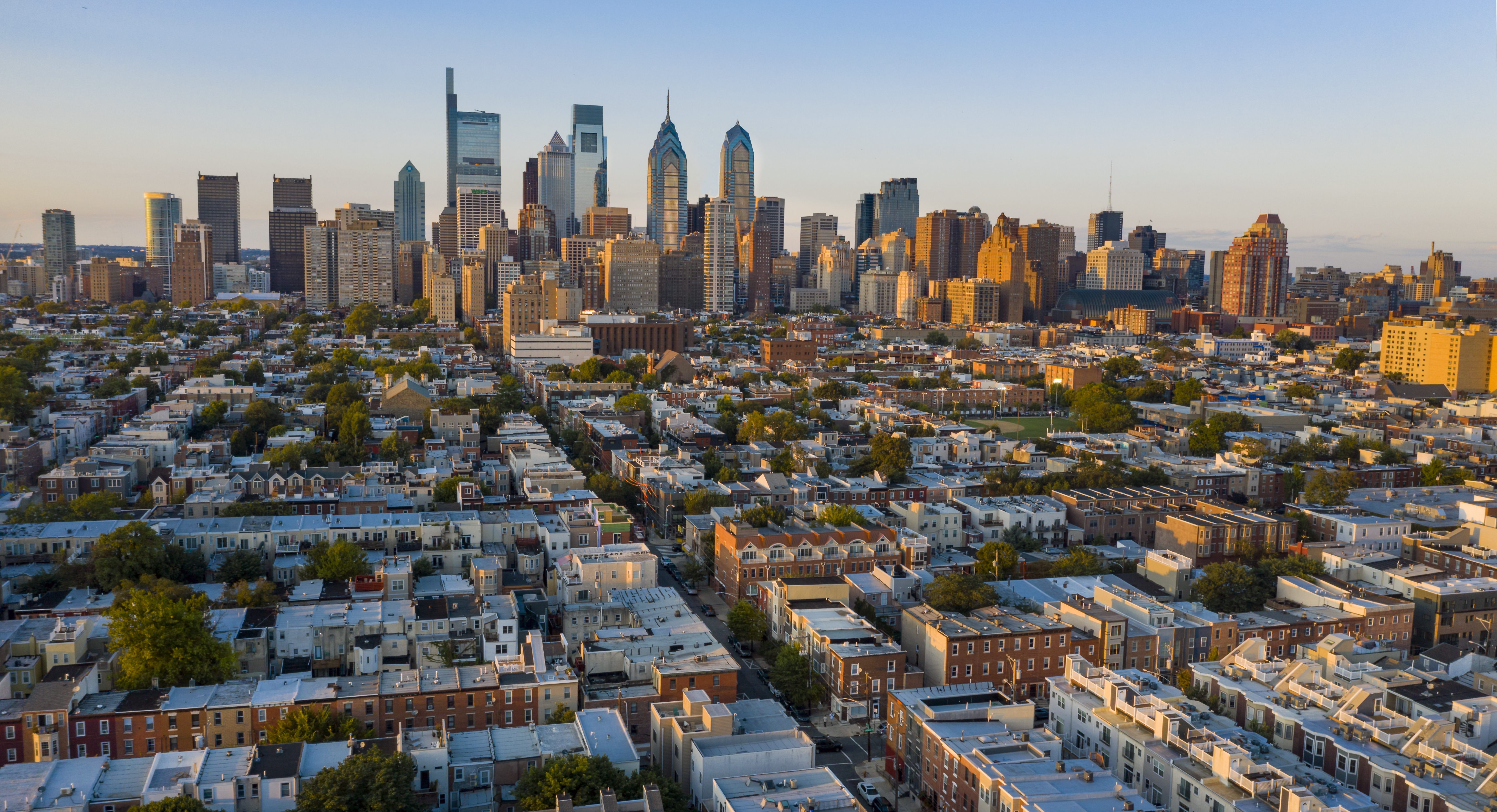 Philadelphia skyline.
