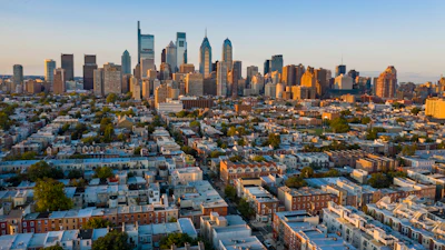 Philadelphia skyline.
